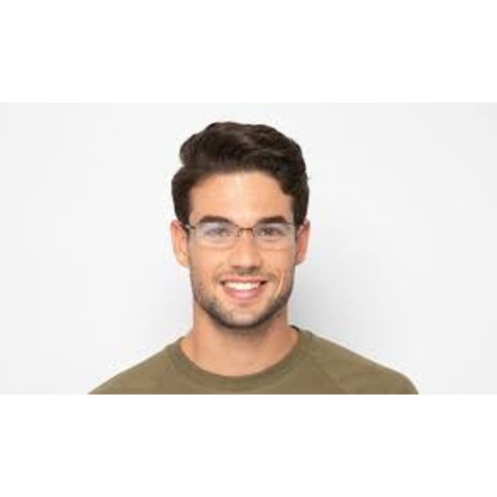 OAKLEY Clubface Men's Half Rim Glasses Eyeglass FRAMES Polished Brown Metal